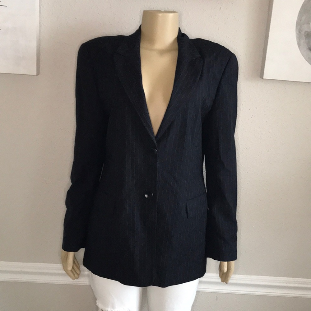 ZANELLA Black/Silver Blazer Size 12